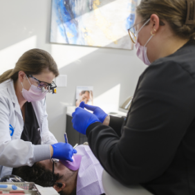 Outside of dental office during construction