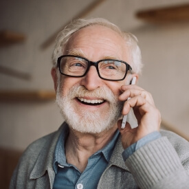 Man calling to request a dental appointment